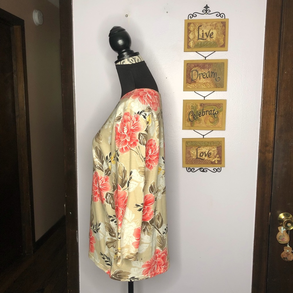 Karen Scott Long sleeve Floral top - Picture 3 of 6